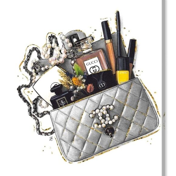 Design District Luxury Chanel Treasure Bag Canvas Wall Decor - Picture 1 of 9